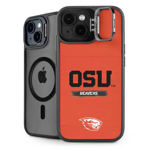 Oregon State University Texture iPhone 15 Kickstand Case